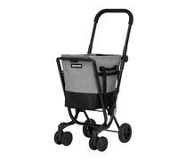 Playmarket Easy Go Carro de la Compra Plegable con Bolsa extraíble (Black Pepper - Textured)