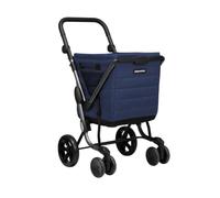 Playmarket We Go Premium. Carro de la Compra Ligero y Plegable. Textil Impermeable sostenible. Manillar Regulable y Ruedas traseras giratorias. Capacidad 55L (Blueberry D4)