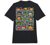 Playmat Dad Back Toy Car Road Map Niños Comfort Colors Adult Heavyweight T-Shirt