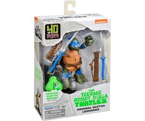 Playmates - TMNT: 40º aniversario - Figura original de tortuga - Leonardo