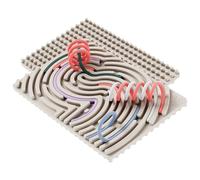 Playmaze by Quark - Tabla de actividades sensoriales, tablero de silicona de doble cara con 14 fideos de ajuste a presión, canales de laberinto más rejilla de clavijas para jugar de forma libre