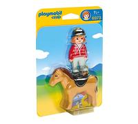 PLAYMOBIL 1.2.3-1.2.3 Jinete con Caballo (6973)