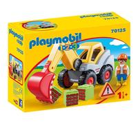 PLAYMOBIL 1,2,3 70125 Pala Excavadora, a Partir de 18 Meses