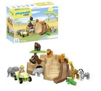 PLAYMOBIL 1.2.3 71594 Vida Salvaje, Set de Juego con Varios Animales, Quad y tobogán, para Que los niños descubran Las Funciones básicas, Juguete para niños a Partir de 12 Meses