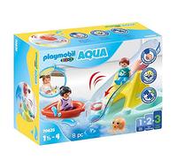 PLAYMOBIL 1,2,3 Aqua 70635 Isla de Baño con Tobogán, Juguete de baño Flotante para niños pequeños, Primer Juguete para niños a Partir de 18 Meses