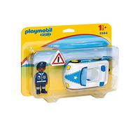 PLAYMOBIL 1,2,3 Coche de Policía, a Partir de 18 Meses (9384)