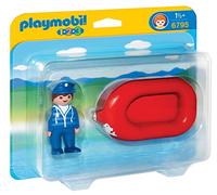 PLAYMOBIL 1.2.3 - Hombre con Balsa Juguetes y Juegos Color Multicolor 6795