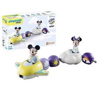 PLAYMOBIL 1,2,3 y Disney 71320 Mickey y Minnie Tren Nube, Juguetes educativos para niños pequeños, Juguete para niños a Partir de 18 Meses
