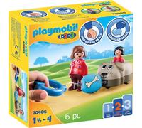 PLAYMOBIL 123 vagón mi perro (70406) cuidan y juegan con su perro de juguete.