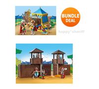Playmobil 2 Juegos Astérix 71015 Tienda Romana y 71542 Campamento Romano...
