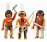 Playmobil 3 Guerreros Nativos Americanos 6272 Indios Western Addon Figuras