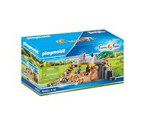 PLAYMOBIL 70343Family Fun Recinto Exterior de Leones, A Partir de 4 años, Multicolor