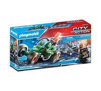 PLAYMOBIL 70577 City Action Kart Policial, persecución ladrón de Caja Fuerte, para niños de 4 a 10 años, Multicolor