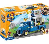 PLAYMOBIL Duck ON Call 70912 Camión de Policía con Centro de Control, Luz y Sonido, Juguete para niños a Partir de 3 años