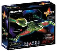 PLAYMOBIL 71089 Star Trek - Klingon Bird-of-Prey, Nave klingon con Efectos de Luz, Sonidos Originales y Figuras Coleccionables, Para Fans de Star Trek y Niños a partir de 10 Años