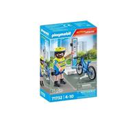 PLAYMOBIL 71732 Policier cycliste avec borne de recharge