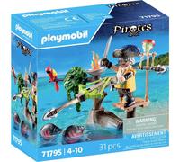 PLAYMOBIL 71795 Pirate avec arbalete et poissons a viser, Les pirates, 31 pieces