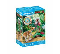 Playmobil 71823 - velociraptor - explorador con lazo y marmota