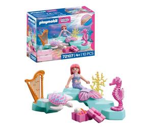Playmobil 72107 - Sirena con set de juego de regalo | Figura marina de fantasía para niños de 4 años o más