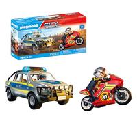 PLAYMOBIL | Action Heroes | Persecución con camioneta policial | Juguete policial con Luces y Sonidos | Juguete de Aventuras Lleno de acción | para Mayores de 4 años | 71875