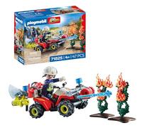 PLAYMOBIL | Action Heroes | Quad de Bomberos apaga Incendio de setos | Coche de Bomberos | Juguete para niños y niñas a Partir de 4 años | 71825