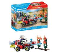PLAYMOBIL | Action Heroes | Quad de Bomberos apaga Incendio de setos | Coche de Bomberos | Juguete para niños y niñas a Partir de 4 años | 71825