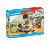 PLAYMOBIL Action Heroes 71618 Resonancia con Paciente, Examen por el radiólogo, Hecho de más del 80% de Materiales reciclados y de Base biológica, Juguetes para niños y niñas a Partir de 4 años
