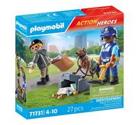 Playmobil Action Heroes Set 71731 Perro Rastreador Policia Del Fugitivo