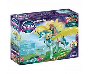PLAYMOBIL Adventures of Ayuma 70809 Cristal Fairy con Unicornio, Juguetes para niños Mayores de 7 años