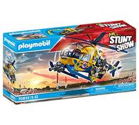 PLAYMOBIL Air Stuntshow 70833 Helicóptero Rodaje de película, Avión de Juguete con tripulación, Juguetes para niños a Partir de 5 años