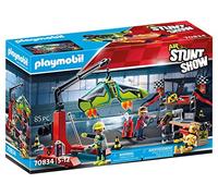 PLAYMOBIL Air Stuntshow 70834 Estación de Servicio, Taller para Aviones de Juguete, Juguetes para niños a Partir de 5 años