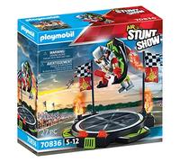 PLAYMOBIL Air Stuntshow 70836 Piloto con Mochila propulsora, Mochila propulsora de Juguete con podio, Juguetes para niños Mayores de 5 años