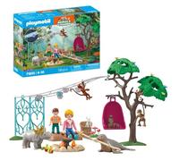 PLAYMOBIL | Animals & Friends | Fiesta de cumpleaños Divertida | Juguete para Mayores de 4 años | Regalo Ideal para niños | Fomenta la Creatividad | con Guirnalda Luminosa y Accesorios | 71855