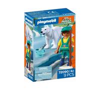 Playmobil Animals & Friends Polar Bear with Zookeeper - 9-Piece Arctic Enclosure