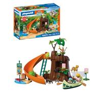 PLAYMOBIL | Animals & Friends | Zoo Aventura en la Jungla | Gran árbol de la Jungla con Canoa y Hoja-catapulta | Juguete Infantil a Partir de 4 años | 72071