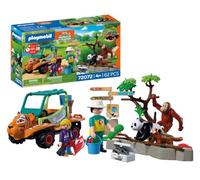 PLAYMOBIL | Animals & Friends | Zoo Vehículo del Cuidador | Vehículo con diseño de Cabeza de Tigre y 3 Animales | Juguete Infantil a Partir de 4 años | 72072