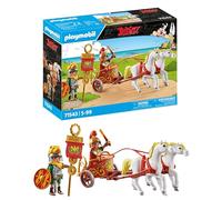 PLAYMOBIL Asterix 71543 Cuadriga Romana, Viaje a través de la Tierra, Incluyendo Cascos, brazaletes y Capa Removibles, detallados Juguetes para niños a Partir de 5 años