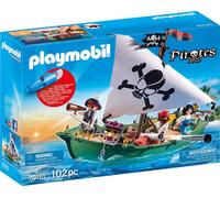 PLAYMOBIL Barco Pirata con Motor Submarino 70151, Carbón