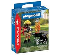 Playmobil Bombero con fuego Make-Believe