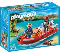 PLAYMOBIL - Bote Hinchable con exploradores (55590)