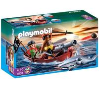 PLAYMOBIL - Bote Pirata con tiburón (5137)