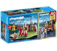PLAYMOBIL Caballeros - Compact Set Aniversario: Torneo Medieval y carreta con cañón (5168)