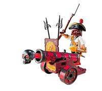 PLAYMOBIL - Cañón Interactivo con bucanero, Color Rojo (61630)
