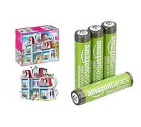 PLAYMOBIL Casa de Muñecas, Timbre Funcional, 4+ años, 70205, & Pilas AAA Recargables Amazon Basics 4 unid, 850mAh