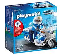 PLAYMOBIL City Action 6923 Policía con Moto y Luces LED, A Partir de 5 años
