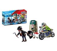 PLAYMOBIL City Action 70572 Moto de Policía: persecución del ladrón de Dinero, para niños de 4 a 10 años