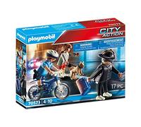 PLAYMOBIL City Action 70573 Bici Policial, persecución del carterista, para niños de 4 a 10 años