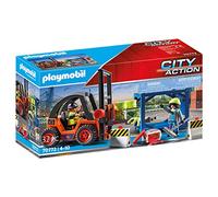 PLAYMOBIL City Action 70772 Carretilla Elevadora con Carga