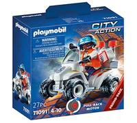 PLAYMOBIL City Action 71091 Rescate - Speed Quad, Con motor de arrastre, Juguete para niños a partir de 4 años