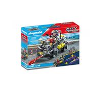 PLAYMOBIL City Action 71147 Fuerzas Especiales Quad Multiterreno, lancha rápida Convertible, Juguetes para niños a Partir de 5 años